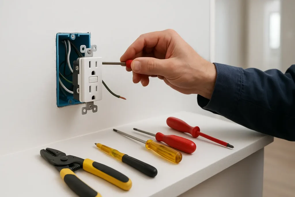 Replace two-prong outlet with three-prong