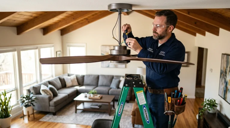 Ceiling Fan Installation Electrician | Safe & Fast Service